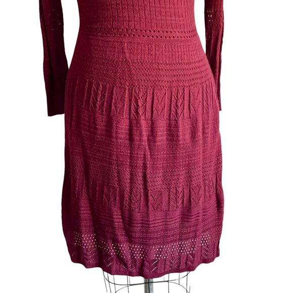 American Eagle Burgundy Knit Scoop Neck Dress - XS - Picture 4 of 7